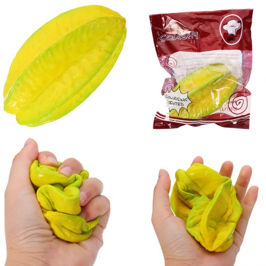 15CM Carambola Slow Rising Squishy Fruit With Packaging Collection Gift Soft Toy