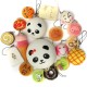 18PCS Squishy Christmas Gift Decor Panda Cup Cake Toasts Buns Donuts Random Soft Cell Phone Straps