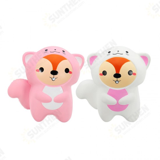 2PCS Amourie Meowpie Squishy Squirrel Slow Rising Animal 16cm Squeeze Gift Collection With Packing