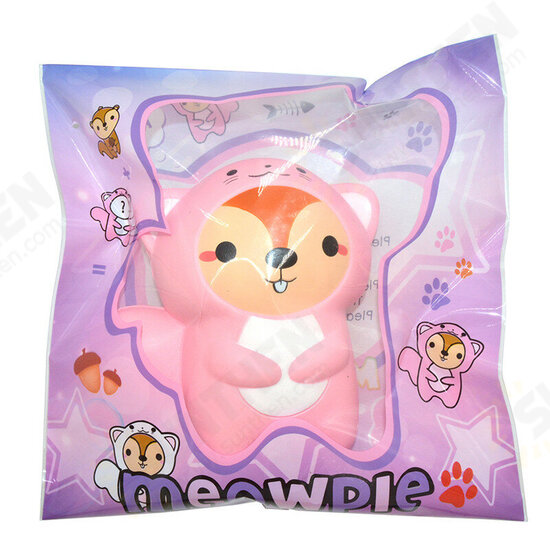 2PCS Amourie Meowpie Squishy Squirrel Slow Rising Animal 16cm Squeeze Gift Collection With Packing