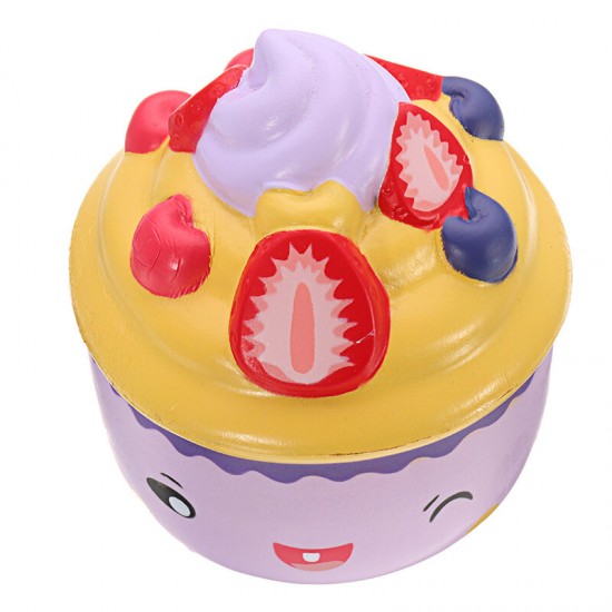 2PCS Squishy Ice Cream Strawberry Fruit Cup Cake Slow Rising Original Packaging Gift