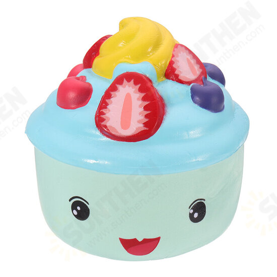 2PCS Squishy Ice Cream Strawberry Fruit Cup Cake Slow Rising Original Packaging Gift