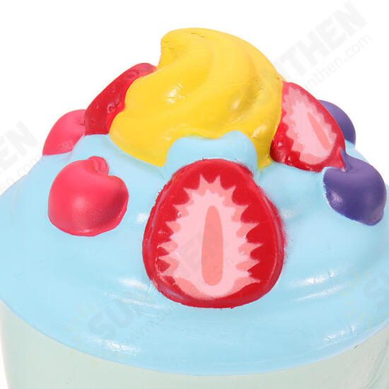 2PCS Squishy Ice Cream Strawberry Fruit Cup Cake Slow Rising Original Packaging Gift