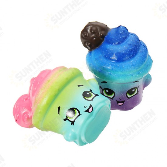 2Pcs Cookie Cup Squishy 6.5*3.5cm Slow Rising With Packaging Collection Gift Soft Toy