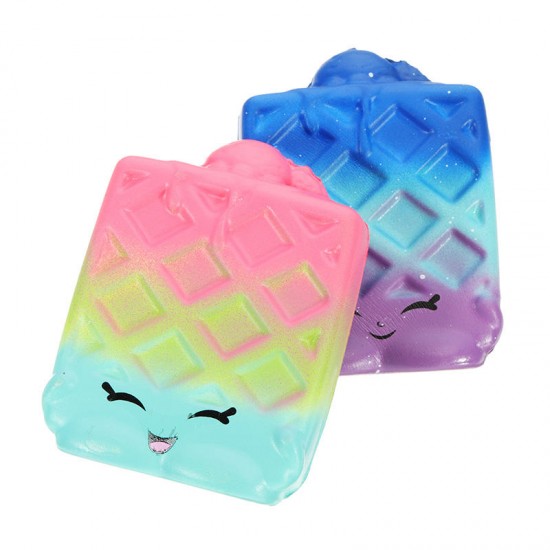 2Pcs Waffles Squishy 6.5*3.5cm Slow Rising Soft Collection Gift Decor Toy