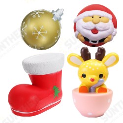 4PCS Christmas Gift Squishy Teacup Deer 14CM Santa Claus 7CM Snow Boot 11CM Gold Ball 9CM 4PCS Christmas Gift Squishy Teacup Deer 14CM Santa Claus 7CM Snow Boot 11CM Gold Ball 9CM