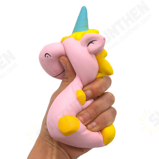 Squishy Baby Unicorn Hippo 14cm*10cm*8cm Licensed Super Slow Rising Cute Pink Scented Original Package