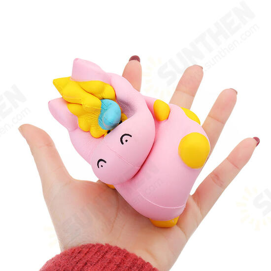 Squishy Baby Unicorn Hippo 14cm*10cm*8cm Licensed Super Slow Rising Cute Pink Scented Original Package