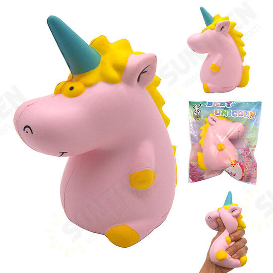 Squishy Baby Unicorn Hippo 14cm*10cm*8cm Licensed Super Slow Rising Cute Pink Scented Original Package