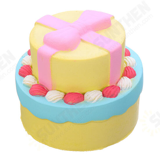 Bow-knot Double Cake Squishy 9CM Jumbo With Packaging Collection Gift