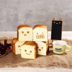 Bread Squishy Toast 8CM Funny Expressions Jumbo Gift Collection With Packaging Bread Squishy Toast 8CM Funny Expressions Jumbo Gift Collection With Packaging