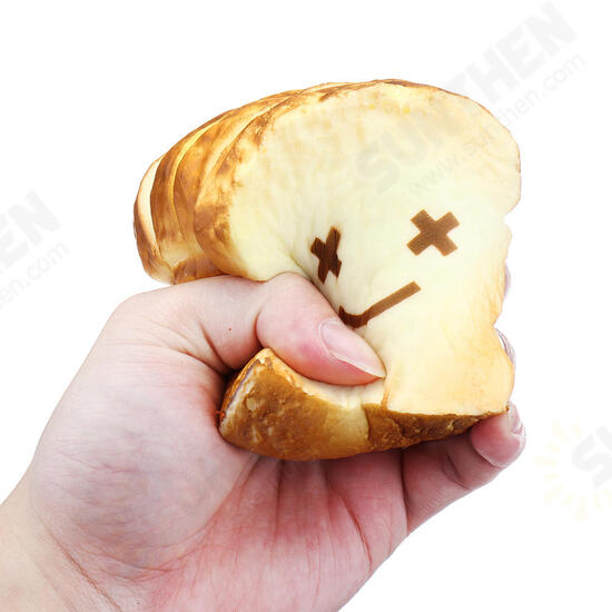 Bread Squishy Toast 8CM Funny Expressions Jumbo Gift Collection With Packaging