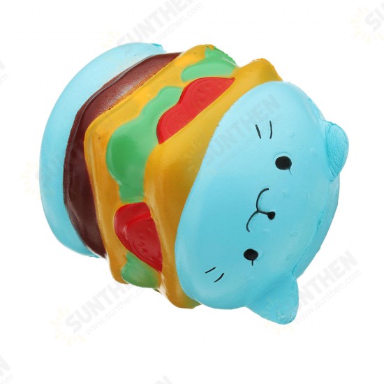 Burger Cat Squishy 10.5*9.5 CM Slow Rising Collection Gift Soft Fun Animal Toy