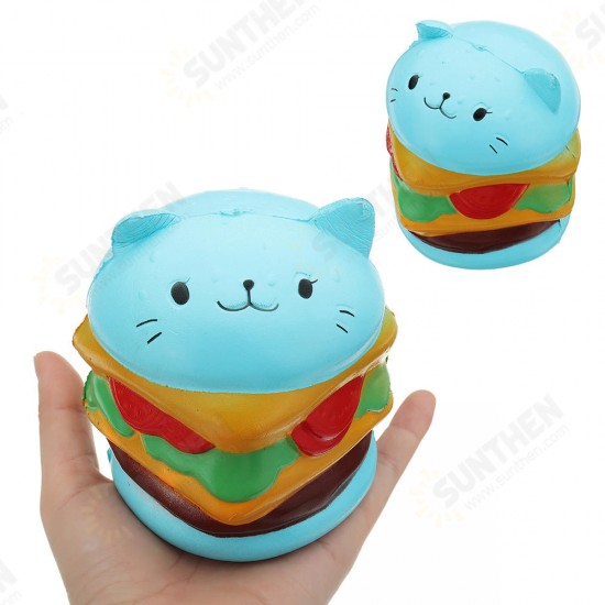 Burger Cat Squishy 10.5*9.5 CM Slow Rising Collection Gift Soft Fun Animal Toy