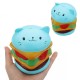 Burger Cat Squishy 10.5*9.5 CM Slow Rising Collection Gift Soft Fun Animal Toy