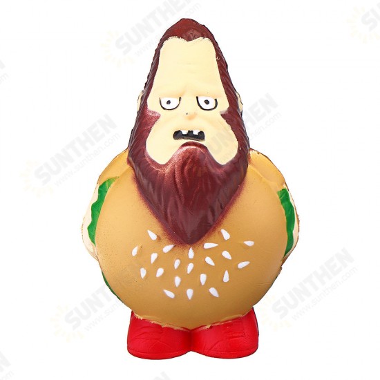 Burger Man Squishy 12.5CM Hamburger Funny Jumbo Slow Rising Rebound Toys With Packaging