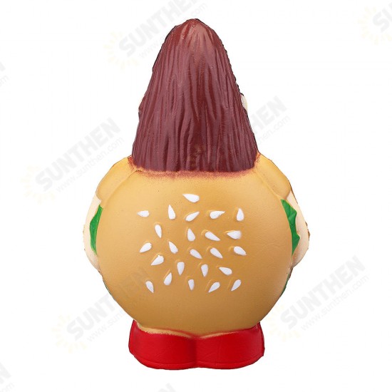 Burger Man Squishy 12.5CM Hamburger Funny Jumbo Slow Rising Rebound Toys With Packaging