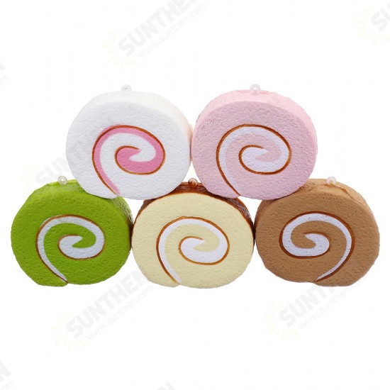 Cake Squishy Swiss Roll 7cm Slow Rising Funny Gift Collection With Packaging