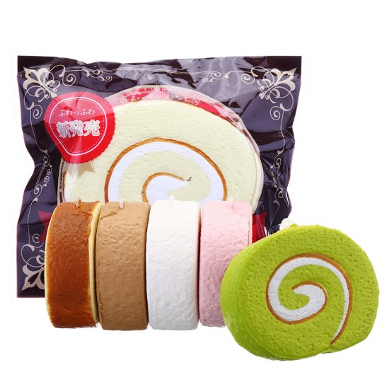 Cake Squishy Swiss Roll 7cm Slow Rising Funny Gift Collection With Packaging