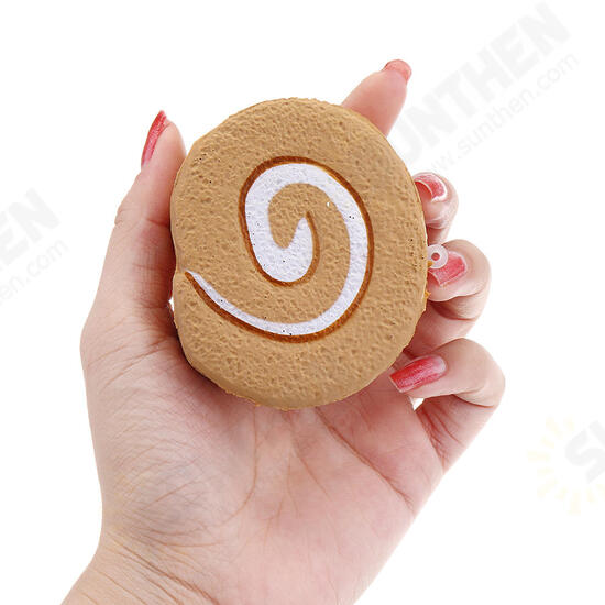 Cake Squishy Swiss Roll 7cm Slow Rising Funny Gift Collection With Packaging