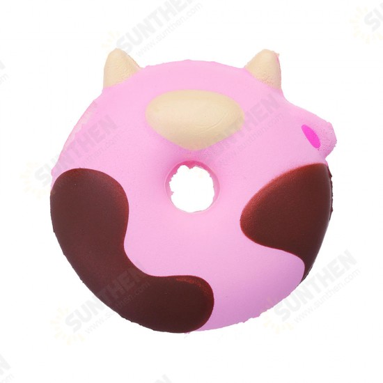 Cartoon Cow Donut Cake Squishy 8CM Slow Rising With Packaging Collection Gift Soft Toy