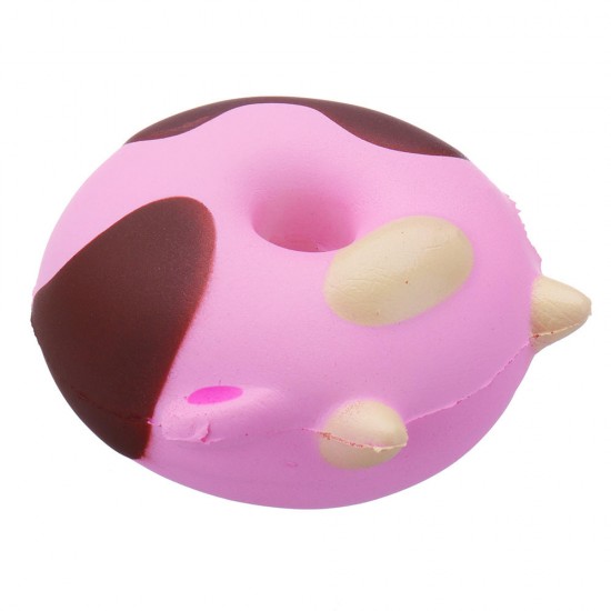 Cartoon Cow Donut Cake Squishy 8CM Slow Rising With Packaging Collection Gift Soft Toy
