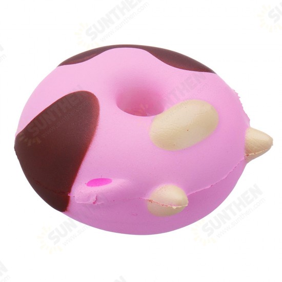 Cartoon Cow Donut Cake Squishy 8CM Slow Rising With Packaging Collection Gift Soft Toy