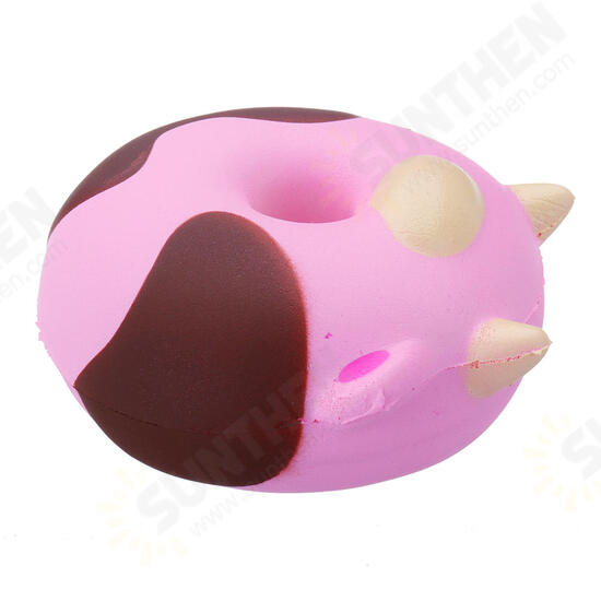 Cartoon Cow Donut Cake Squishy 8CM Slow Rising With Packaging Collection Gift Soft Toy