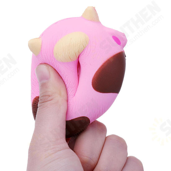 Cartoon Cow Donut Cake Squishy 8CM Slow Rising With Packaging Collection Gift Soft Toy