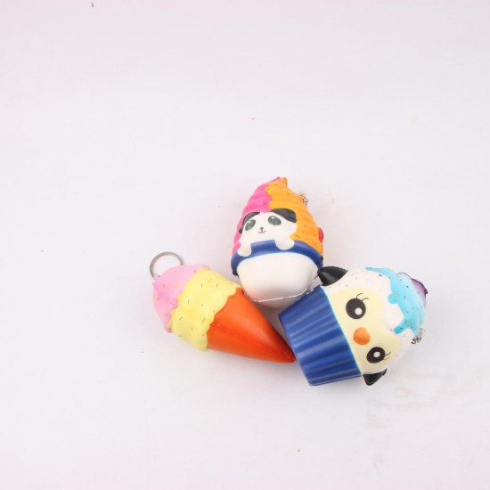 Cartoon Hanging Ornament Squishy With Key Ring Packaging Pendant Toy Gift Decor Collection With Packaging