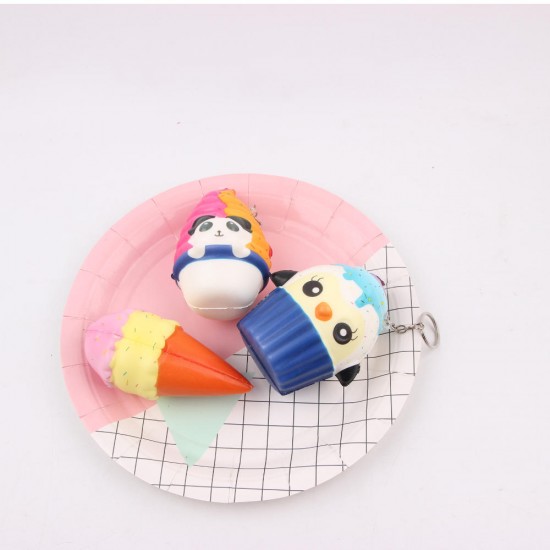 Cartoon Hanging Ornament Squishy With Key Ring Packaging Pendant Toy Gift Decor Collection With Packaging
