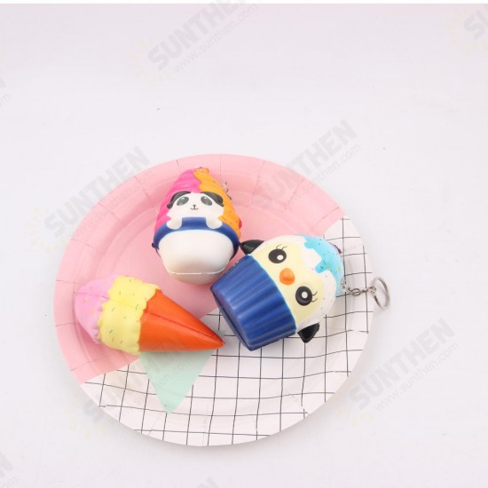 Cartoon Hanging Ornament Squishy With Key Ring Packaging Pendant Toy Gift Decor Collection With Packaging