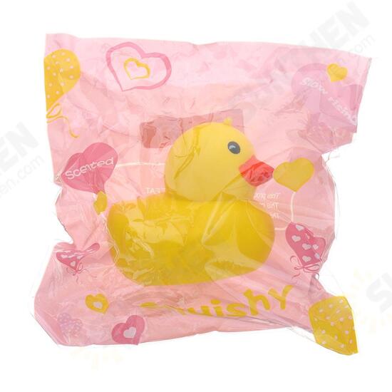 Cartoon Yellow Duck Squishy 9.5*8CM Slow Rising With Packaging Collection Gift Soft Toy