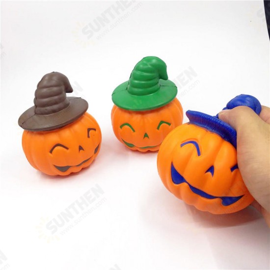 Chameleon Soft Halloween Pumpkin Witch Hat Squishy Slow Rising Stress Stretch Kids Toy Gift