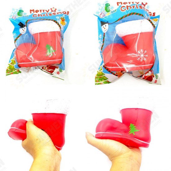 Chameleon Squishy Christmas Boots Santa Clause Boot Slow Rising With Packaging Gift Decor Toy