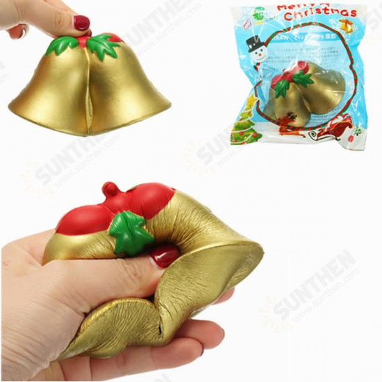 Chameleon Squishy Christmas Jingle Bell Slow Rising Toy With Packaging Kids Christmas Gift Decor