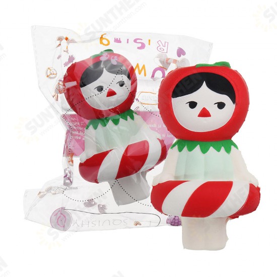 Christmas Gift Cherry Girl Squishy 13.5*8CM Slow Rising Soft Collection Gift Decor Toy With Packaging Collection