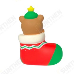 Christmas Gift Squishy Footwear Bear 13.5CM Cute Decoration Collection With Packaging Christmas Gift Squishy Footwear Bear 13.5CM Cute Decoration Collection With Packaging