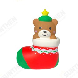 Christmas Gift Squishy Footwear Bear 13.5CM Cute Decoration Collection With Packaging Christmas Gift Squishy Footwear Bear 13.5CM Cute Decoration Collection With Packaging