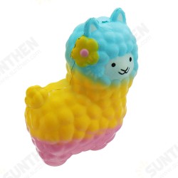 Colorful Alpacas Squishy 18*14CM Slow Rising Collection Gift Soft Toy Colorful Alpacas Squishy 18*14CM Slow Rising Collection Gift Soft Toy