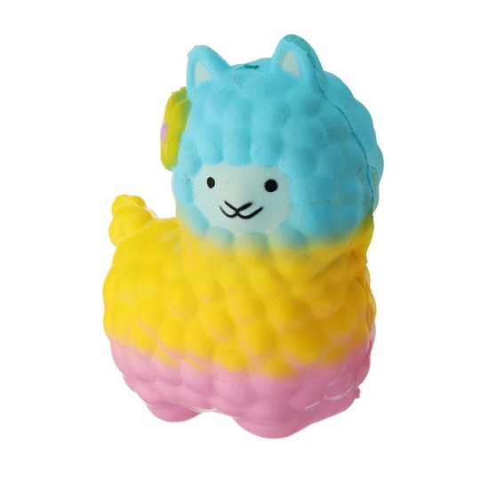 Colorful Alpacas Squishy 18*14CM Slow Rising Collection Gift Soft Toy