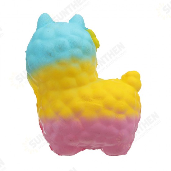 Colorful Alpacas Squishy 18*14CM Slow Rising Collection Gift Soft Toy