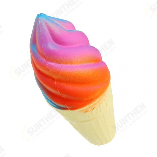 Colorful Ice Cream Squishy 14.5*6cm Slow Rising With Packaging Collection Gift Soft Toy