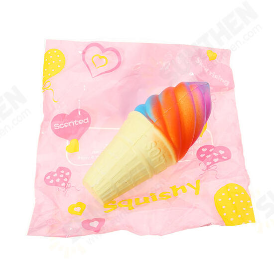 Colorful Ice Cream Squishy 14.5*6cm Slow Rising With Packaging Collection Gift Soft Toy