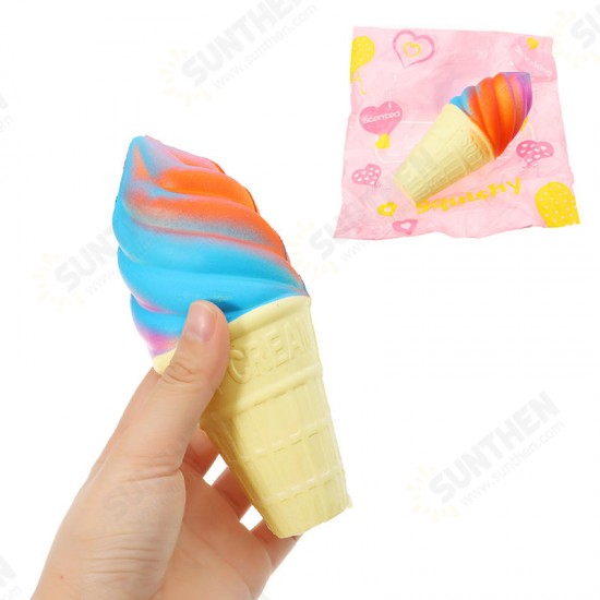 Colorful Ice Cream Squishy 14.5*6cm Slow Rising With Packaging Collection Gift Soft Toy