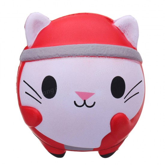 Christmas Cat Squishy 12*10CM Soft Slow Rising With Packaging Collection Gift Toy