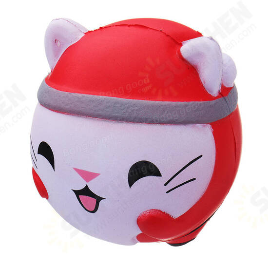 Christmas Cat Squishy 12*10CM Soft Slow Rising With Packaging Collection Gift Toy