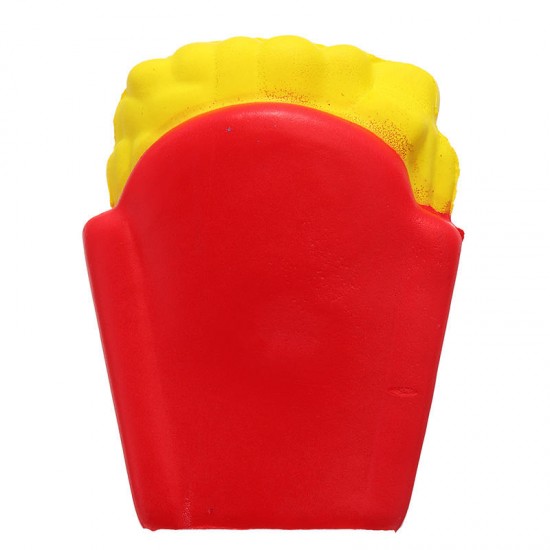 Cute Face Emoji French Fries Squishy 10CM Slow Rising Straps Pendant Soft Squeeze Scented Bread Toy