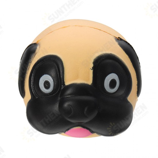 Dog Head Squishy 8*7*7.2cm Slow Rising With Packaging Collection Gift Soft Toy