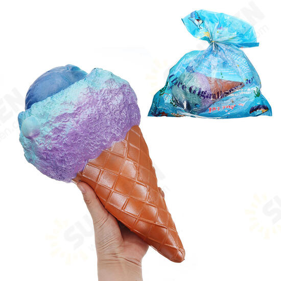 Giant Ice Cream Cone Squishy 30*16CM Huge Fruit Slow Rising With Packaging Jumbo Soft Toy